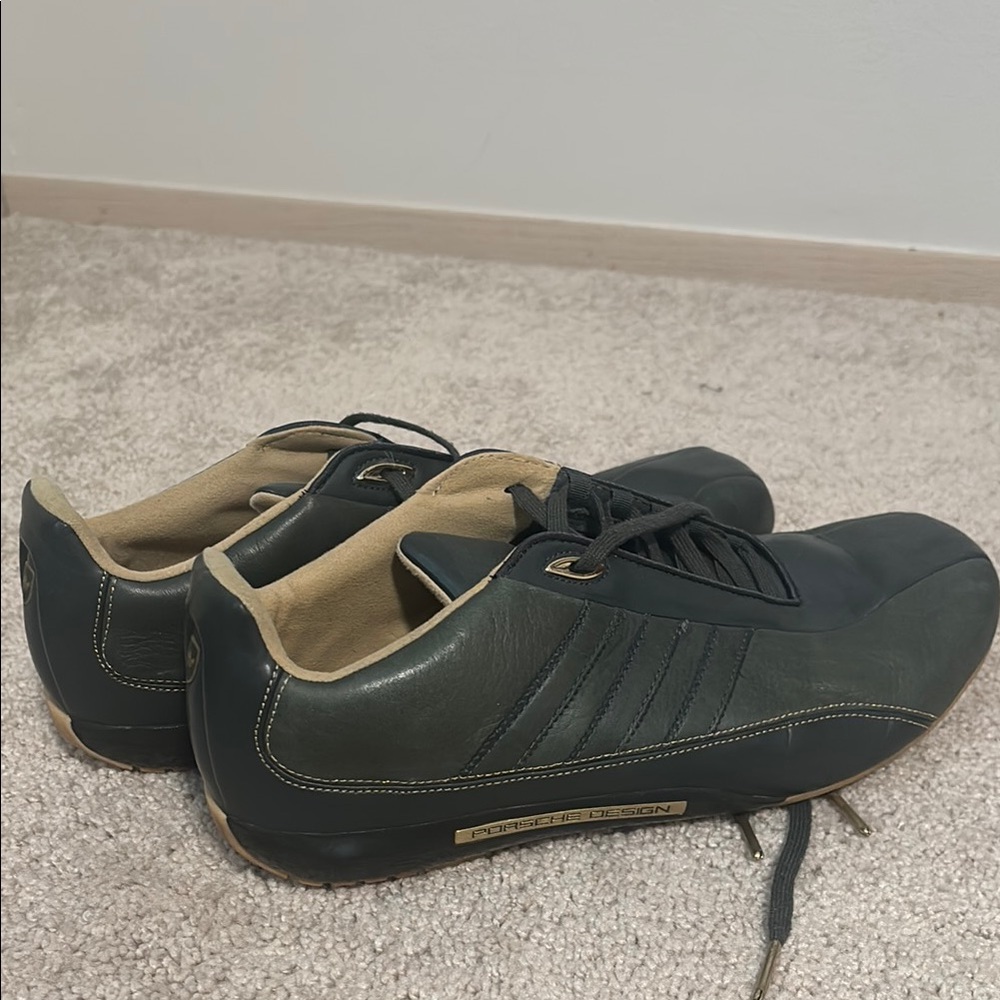 Adidas Men's Dark Green and Tan Sport Driving & Motorcycle Shoes